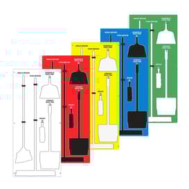 Clean & Sweep Store-Boards™ 5S Shadow Boards, Color-Coded, Accushield™, 30"W x 68"H