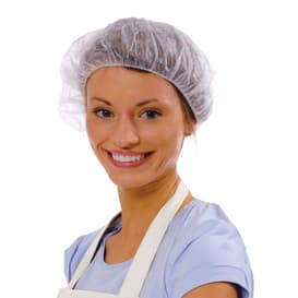 Cordova® White Polypropylene Bouffant Cap, 100/Bag; 10 Bags/Case