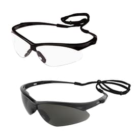 KleenGuard™ V30 Nemesis™ Safety Glasses, Anti-Fog Coating, Half Frame, Black Frame, 1 Pair