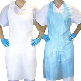 Lightweight Disposable Polyethylene Apron, 2 Mil, 46" x 28", Color-Coded, 500/Case