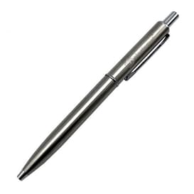 Detectamet&trade; Retractable Metal Detectable Stainless Steel Pen with Standard Blue Ink & Clip, 10/Box