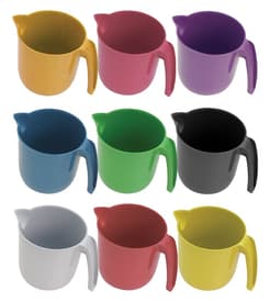 Measuring Cups with Internal Graduations & Spout, Color-Coded, Metal Detectable
