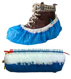BootieButler® Shoe Cover Refill - Blue CPE-Covered White PPE