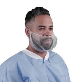 SaniWear™ Stockinet Beard Covers, White, 100/Box