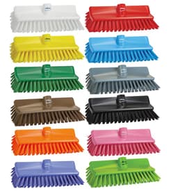 Vikan® High-Low Brush, Color-Coded, 5.9"W, 10.4" OAL, 1.6" Trim, 1 Each
