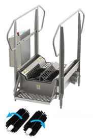 BSX900 Compact Walk-Through Boot Scrubber Unit w/ Dual Sole Brushes