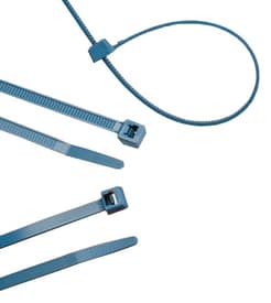 ACT FASTeners Metal Detectable Cable Ties, Blue, 4" to 14"L, Nylon, 100/Pack