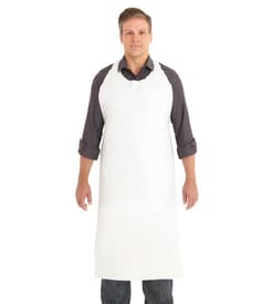 AlphaTec® 54-633 Reusable Die-Cut PVC Vinyl Apron, 7.5 Mil, 33" x 44", White, 1 Dozen