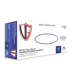 VGuard® A18A1 Nitrile Disposable Gloves, 4 Mil, Blue, Powder-Free, 100 Each/Box