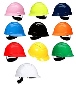3M™ SecureFit™ H-700 Hard Hat, Color-Coded, Accessory Slots, 4-pt Rachet, ANSI Class GE