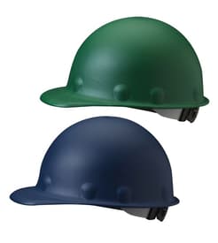 Fibre-Metal® Roughneck® P2A Hard Hat, Color-Coded, 8-pt Ratchet, ANSI Class G, 1 Each