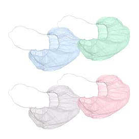 Economy Non-Woven Polypropylene Beard Covers, Color-Coded, 100/Bag, 10 Bags/Case