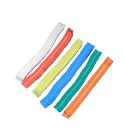 Disposable Pleated Bouffant Caps, Color-Coded, 100/Bag, 10 Bags/Case