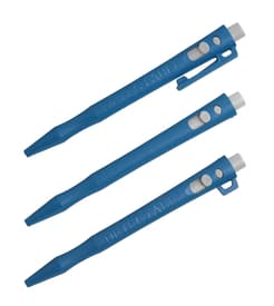 Metal Detectable Retractable HD Pen with Gel Blue Ink, Color-Coded