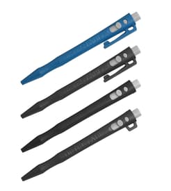 Metal Detectable Retractable HD Pen with Gel Black Ink, Color-Coded