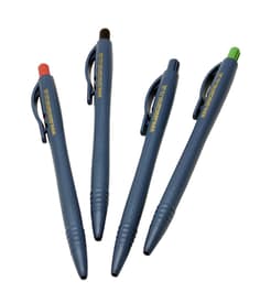 Metal Detectable Economy Retractable Pen, Color-Coded
