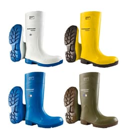 Dunlop® FoodPro Purofort® Safety Boots, Steel Toe, 15", Polyurethane, Color-Coded, Waterproof, 1 Pair