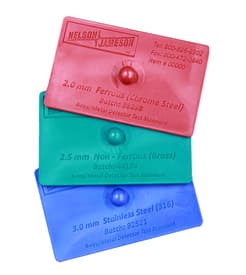 Delrin&reg; Metal Detector Calibration Test Cards, 1 Each