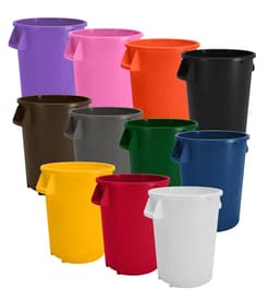 Sparta® Bronco™ Round Container, Color-Coded, Food-Grade Polyethylene, 1 Each