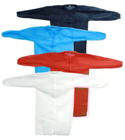 SaniWear™ Disposable Lab Coat with Elastic Cuffs, Hook & Loop Closure, Color-Coded, Polypropylene, 30/Case