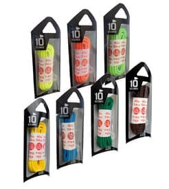 10 Seconds® 54" Athletic Shoelaces, Color-Coded, Round