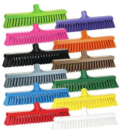 Vikan® Soft-Stiff Bristled Floor Broom, Color-Coded, 1 Each