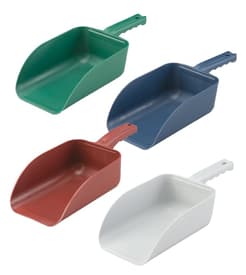 Vikan® Flat Hand Scoop, Polypropylene, Color-Coded, Metal Detectable, 1 Each