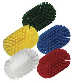 Vikan&reg; Tank Brush, Color-Coded, 5.1"W x 8.1"L, Medium Polyester Bristles, Polypropylene Block, 1 Each
