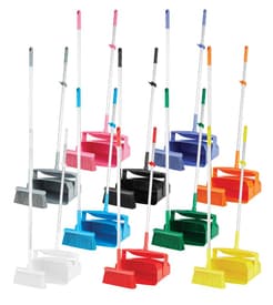 Vikan® Lobby Dustpan & Broom Set, Color-Coded, 1 Each