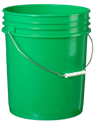 5-Gallon Color-Coded Plastic Pail with Metal Bail