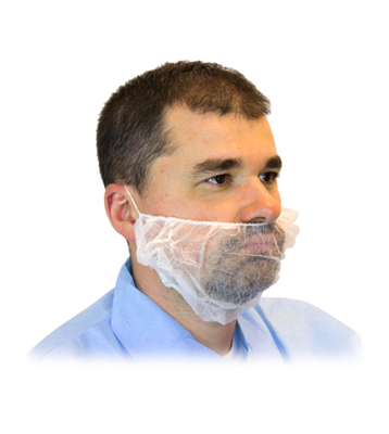 The Safety Zone® White X-Large Polypropylene Beard Covers
