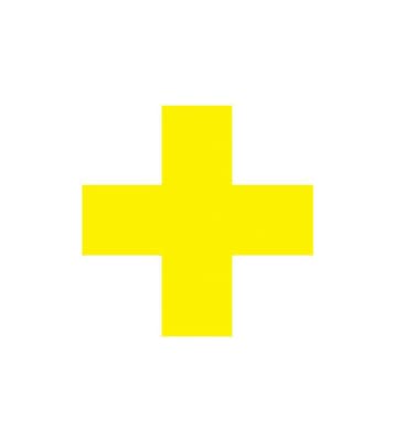 Floor Marking Quad Corners, Color-Coded, 1 Each