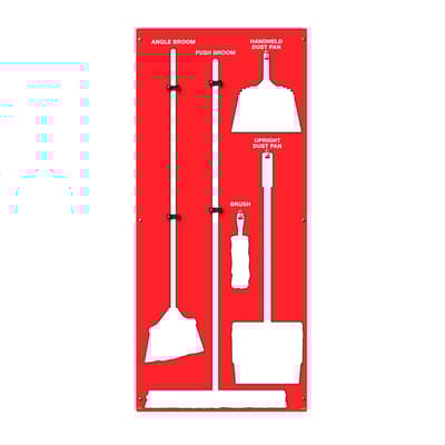 Clean & Sweep Store-Boards™ 5S Shadow Boards, Color-Coded, Accushield™, 30"W x 68"H