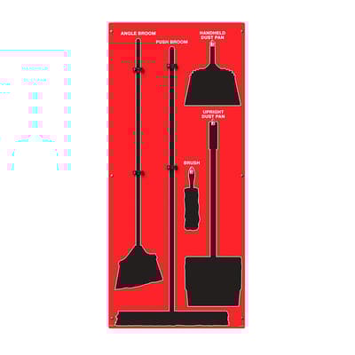 Clean & Sweep Store-Boards™ 5S Shadow Boards, Color-Coded, Accushield™, 30"W x 68"H
