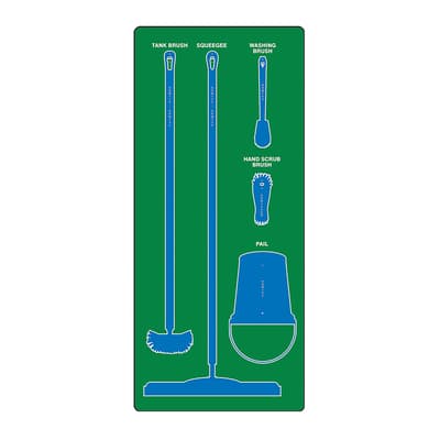 Wet Zone Store-Boards™ 5S Shadow Boards, Color-Coded, Accushield™ FBX, 30"W x 68"H