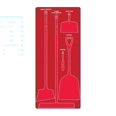 Dry Zone Store-Boards™ 5S Shadow Boards, Color-Coded, Accushield™ FBX, 30"W x 68"H