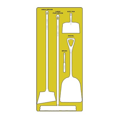 Dry Zone Store-Boards™ 5S Shadow Boards, Color-Coded, Accushield™ FBX, 30"W x 68"H