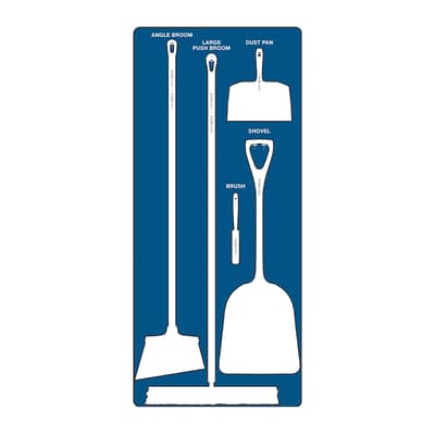 Dry Zone Store-Boards™ 5S Shadow Boards, Color-Coded, Accushield™ FBX, 30"W x 68"H
