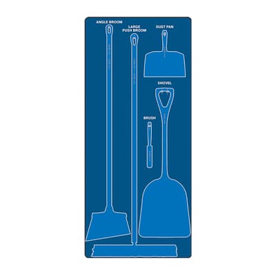 Dry Zone Store-Boards™ 5S Shadow Boards, Color-Coded, Accushield™ FBX, 30"W x 68"H