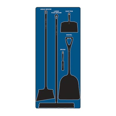Dry Zone Store-Boards™ 5S Shadow Boards, Color-Coded, Accushield™ FBX, 30"W x 68"H