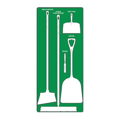 Dry Zone Store-Boards™ 5S Shadow Boards, Color-Coded, Accushield™ FBX, 30"W x 68"H