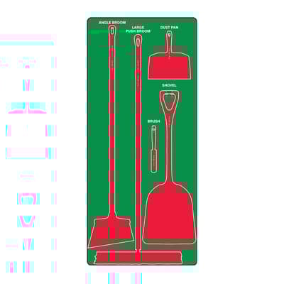 Dry Zone Store-Boards™ 5S Shadow Boards, Color-Coded, Accushield™ FBX, 30"W x 68"H