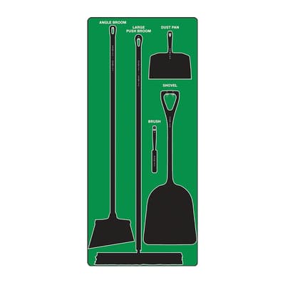 Dry Zone Store-Boards™ 5S Shadow Boards, Color-Coded, Accushield™ FBX, 30"W x 68"H