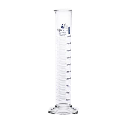 Eisco Scientific Graduated Cylinder, 500 mL Class A, Hexagonal Base