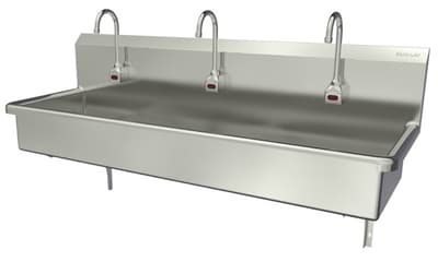 2-4 Person Multi-Station Hand Washing Sink, Wall Mount, Motion Activated
