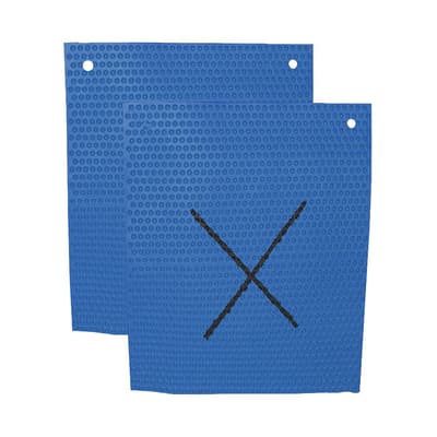 Knobby Mat™ with "X" on Back, Color-Coded, 27" x 21", Hanging Holes, 1 Each