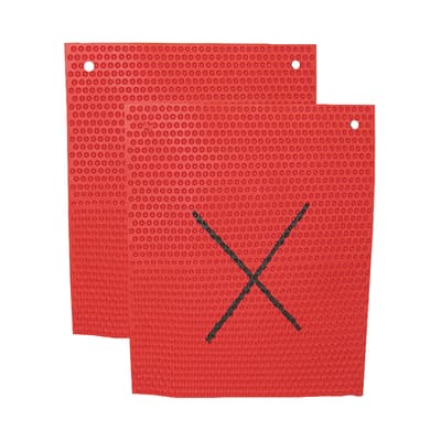 Knobby Mat™ with "X" on Back, Color-Coded, 27" x 21", Hanging Holes, 1 Each