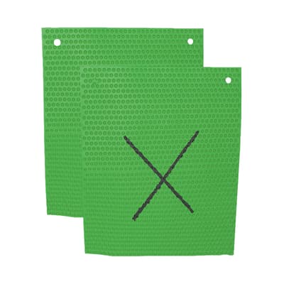 Knobby Mat™ with "X" on Back, Color-Coded, 27" x 21", Hanging Holes, 1 Each