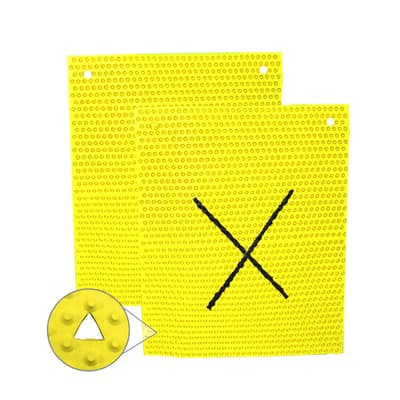 Antimicrobial Knobby Mat™ with "X" on Back, Color-Coded, 27" x 21", Hanging Holes, 1 Each