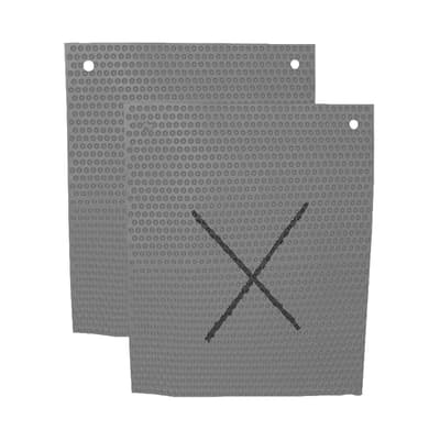 Knobby Mat™ with "X" on Back, Color-Coded, 27" x 21", Hanging Holes, 1 Each